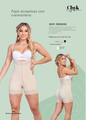 900205 FAJA STRAPLESS CREMALLERA REF 1042.