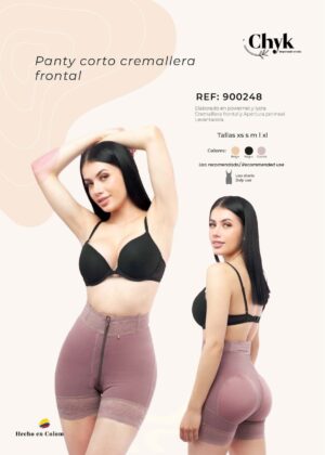900248 panty-corto-cremallera-frontal-negro-frente