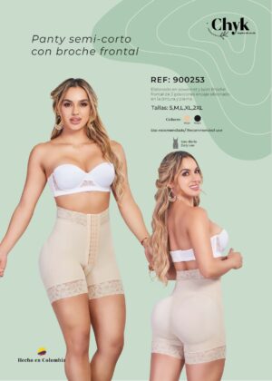 900253 PANTY SEMI-CORTO BROCHE FRONTAL REF 1044